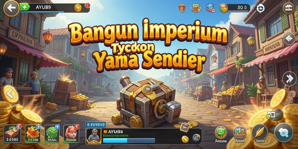 Screenshot gameplay AYU89 menunjukkan fitur manajemen bisnis yang menarik.