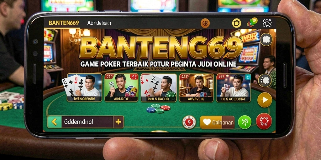 Tampilan permainan poker BANTENG69 yang menarik dan penuh aksi.