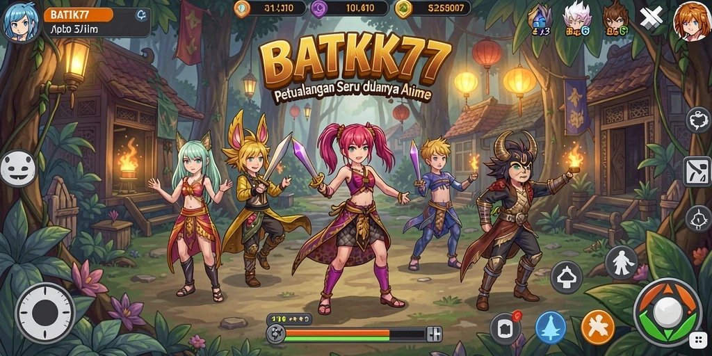 Tangkapan layar gameplay BATIK77 yang menampilkan aksi seru dan karakter unik.