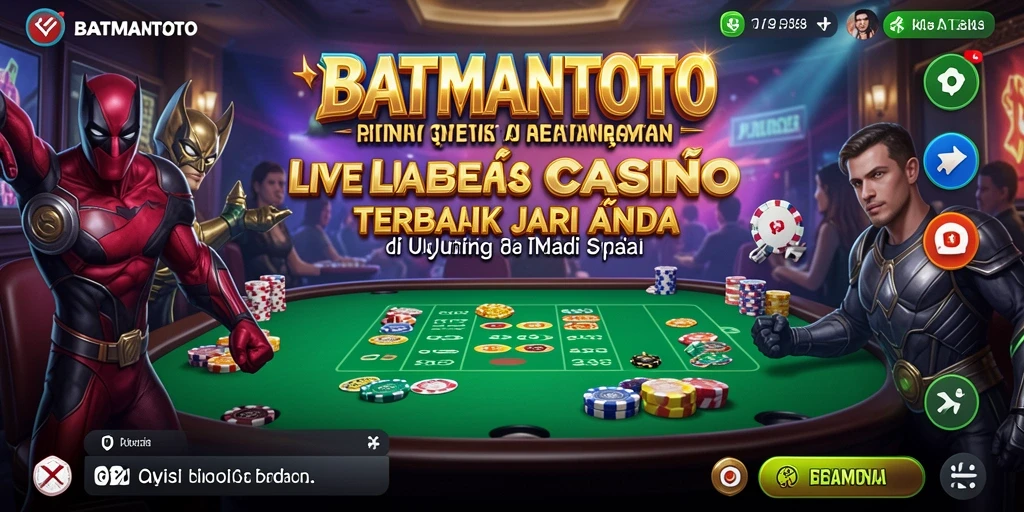 Tampilan gameplay Live Casino yang mendebarkan dari BATMANTOTO.
