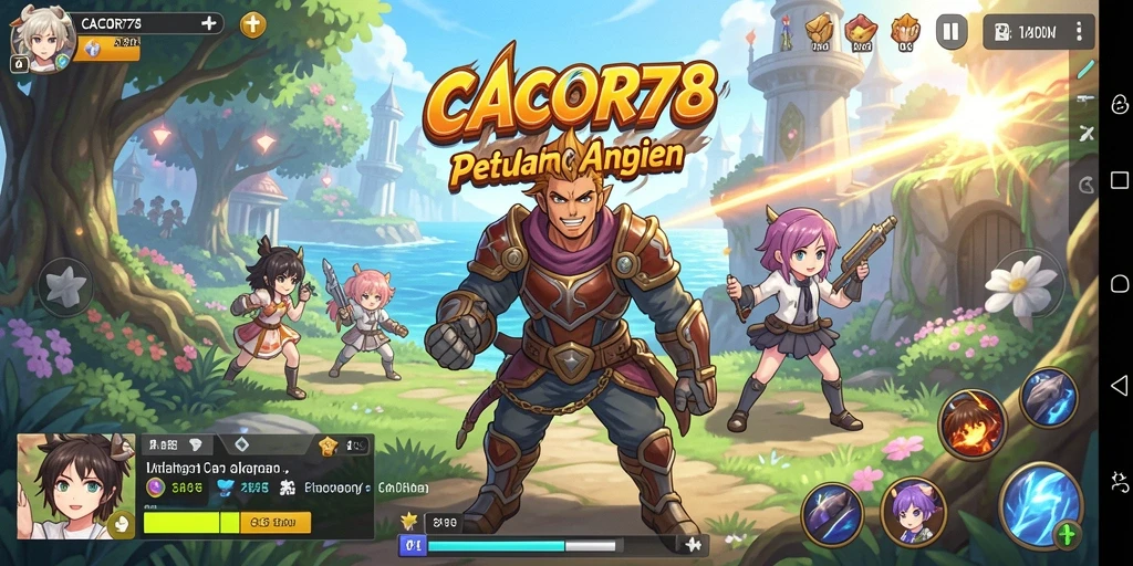 Screenshot utama CACOR78 menampilkan gameplay menarik dengan karakter Anime.
