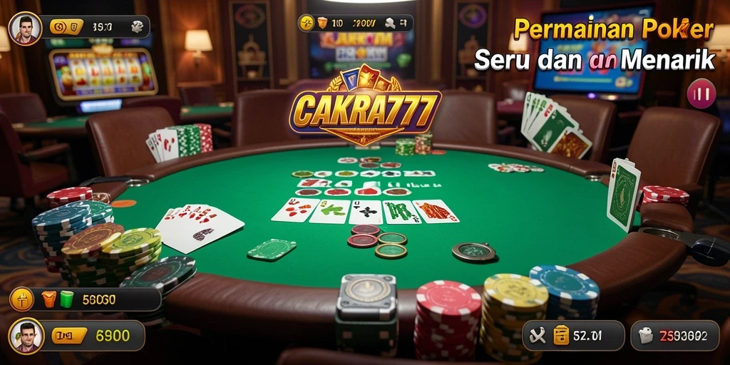 Tampilan gameplay menarik dari CAKRA777 saat bermain Poker.