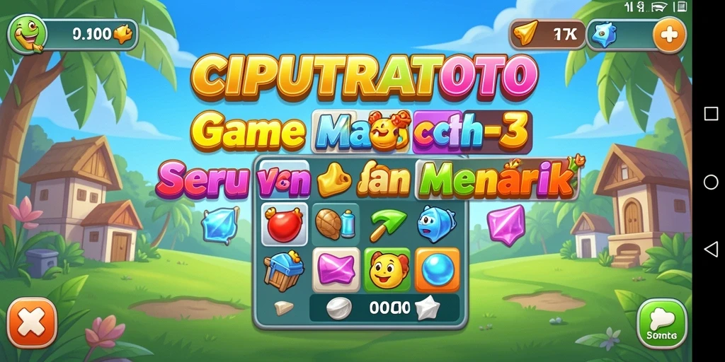 Screenshot gameplay match-3 yang menarik dari CIPUTRATOTO.