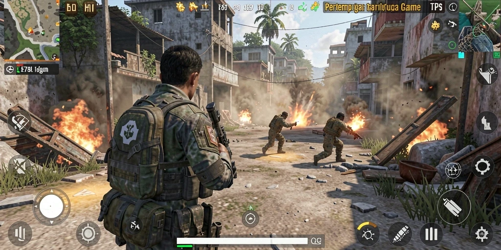 Tampilan aksi gameplay seru di EE789 dengan grafis yang memukau.