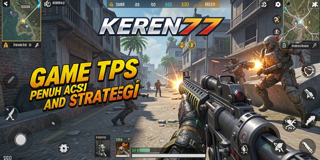 Tampilan gameplay KEREN77 dengan aksi tembak-menembak yang intens.