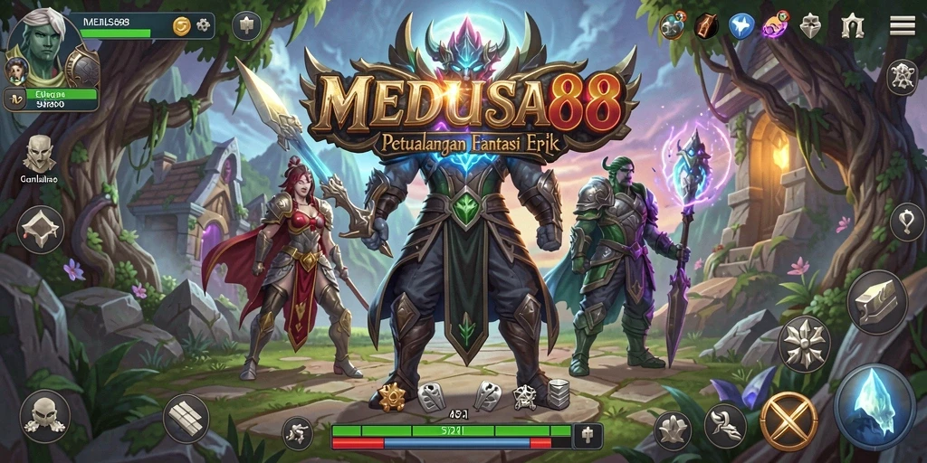 Tampilan gameplay MEDUSA88 dengan aksi RPG yang mendebarkan.
