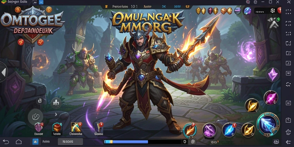 Tangkapan layar utama OMTOGEL menampilkan gameplay penuh aksi dari dunia MMORPG.