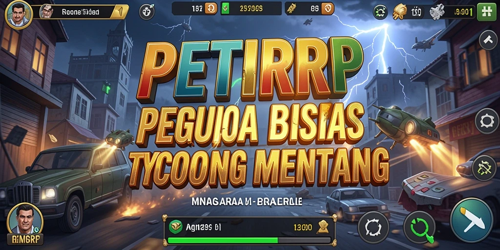 Screenshot utama PETIRRP menampilkan gameplay bisnis yang realistis.