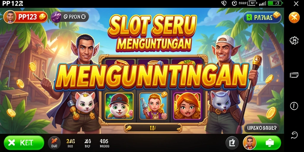 Tampilan gameplay utama PP123 yang menarik dan penuh warna.