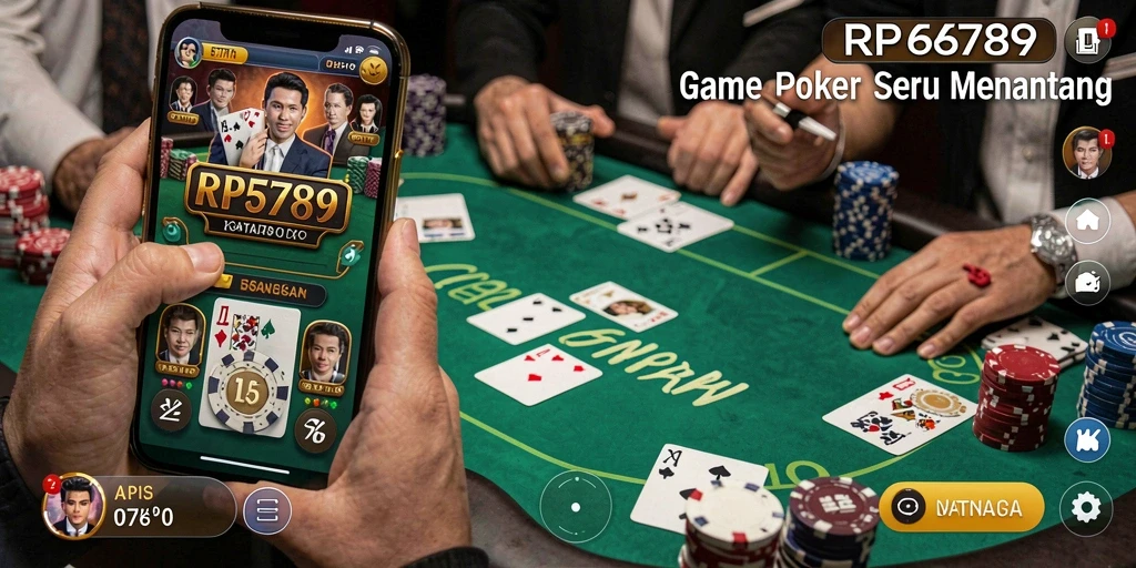 Screenshot gameplay RP6789 yang menampilkan suasana poker yang menegangkan.