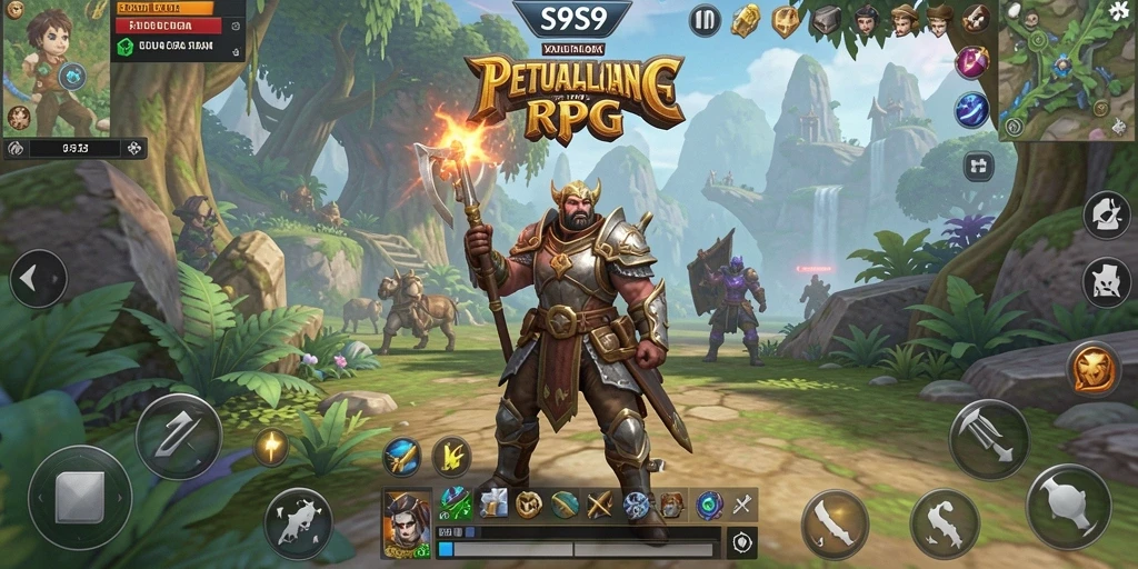 Tampilan gameplay seru di dunia RPG yang menakjubkan.
