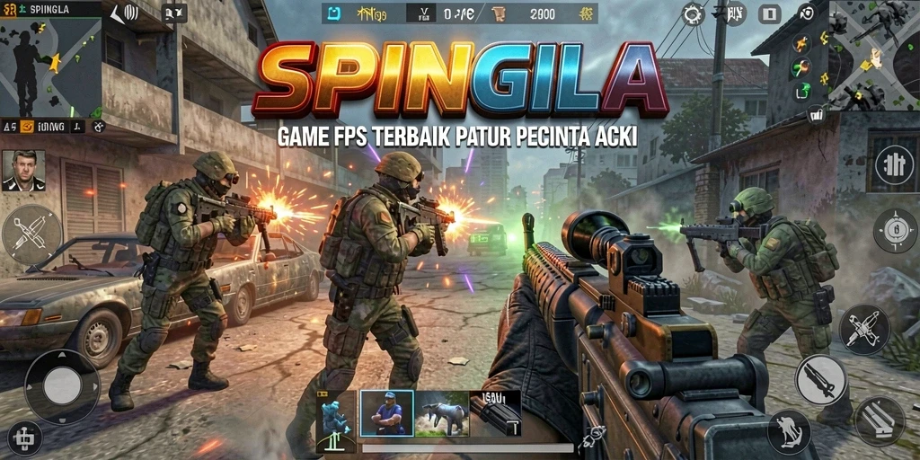 Tangkapan layar menampilkan aksi mendebarkan dalam gameplay SPINGILA.