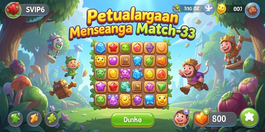 Tampilan gameplay SVIP6 yang menarik dalam dunia Match-3.