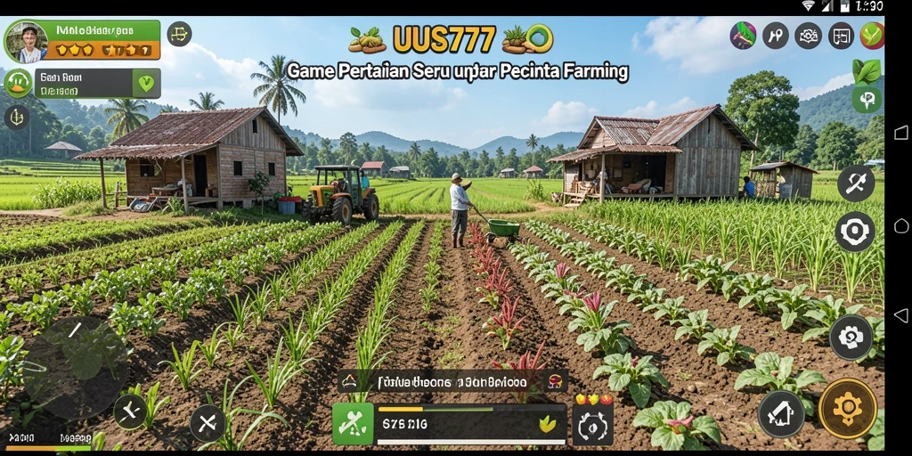 Tampilan gameplay UUS777 dengan aktivitas pertanian yang menarik.