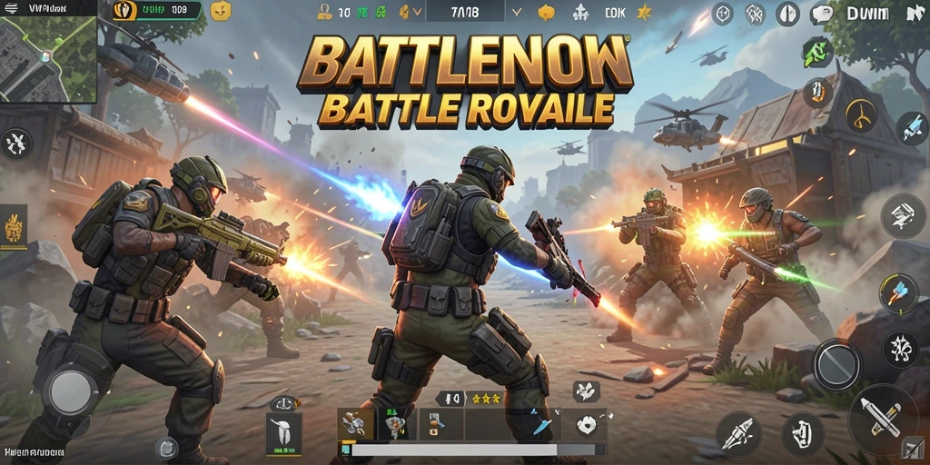 Tampilan gameplay seru dan mendebarkan di VW108 Battle Royale.